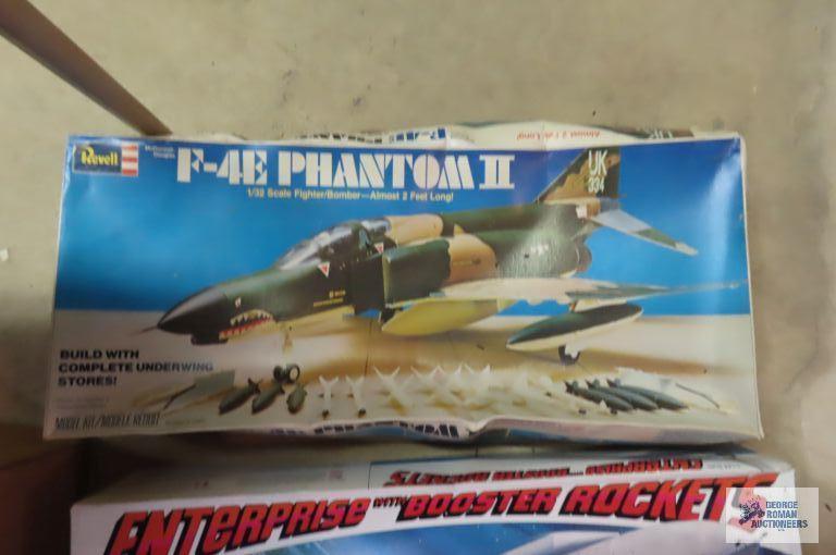 lot of model pieces and new AHM aircraft model