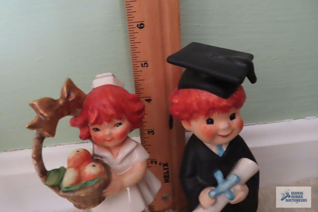 Goebel Bachelor Degree and Cheer Up figurines