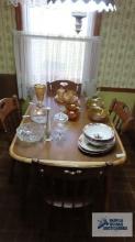 Kitchen table, one leaf, and four chairs