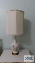 Floral table lamp