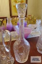 Crystal star design pitchers and decanter