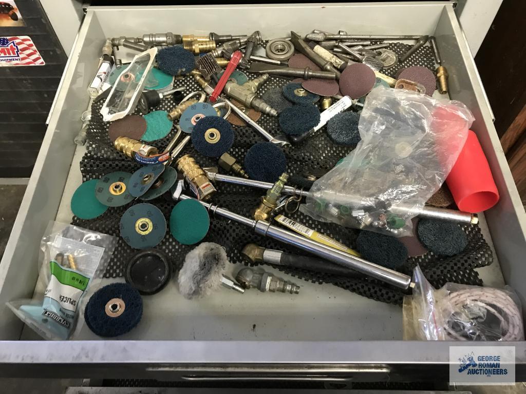 HARDWARE, LUG NUTS, ETC. IN FOUR DRAWERS