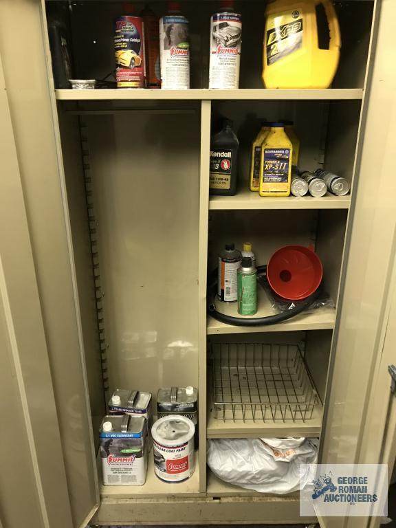 CONTENTS OF CABINET, OIL, ETC.