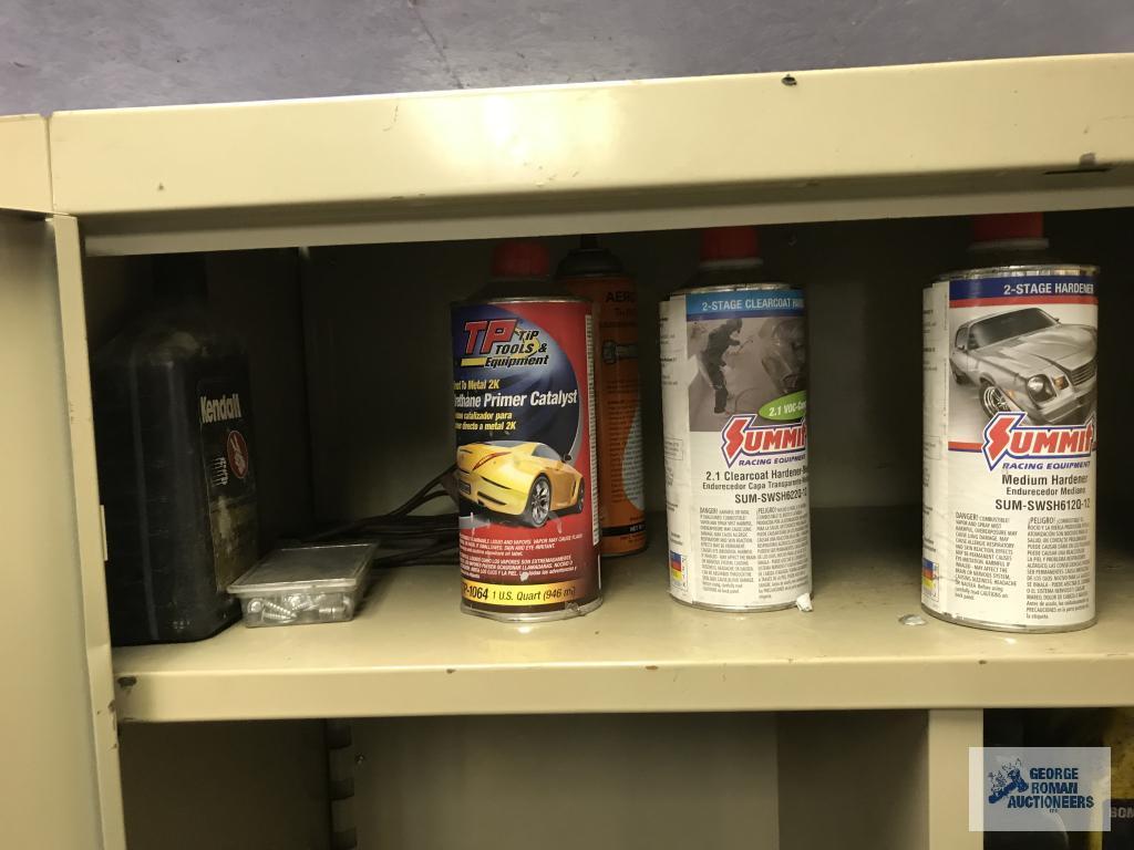 CONTENTS OF CABINET, OIL, ETC.