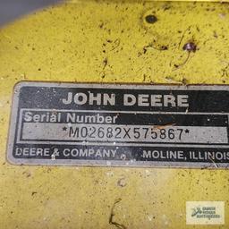 John Deere 3-ft 6-in rototiller. Serial number M02682X575867