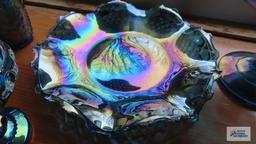 Carnival Glass fluted plate
