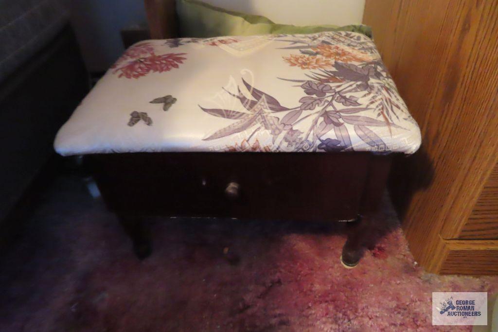 footstool with drawer