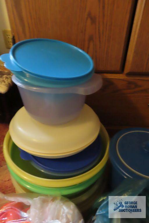 large assortment of plastic ware