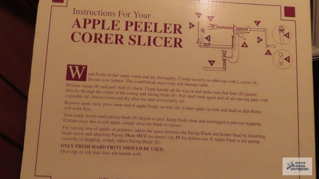 Pampered Chef apple peeler/corer/slicer and Rival food slicer