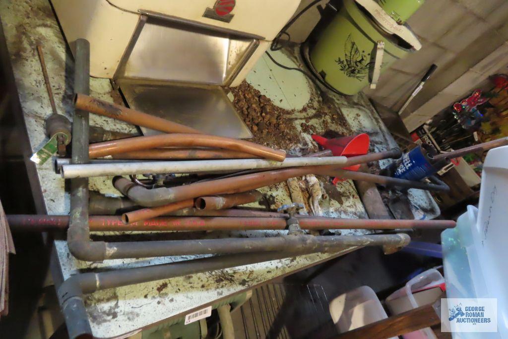 lot of copper pipe and etc