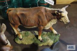 lot of cow and deer figurines