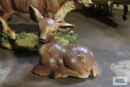 lot of cow and deer figurines
