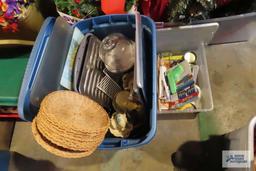 lot of assorted dishes, glass cutting boards, broiler pan and etc