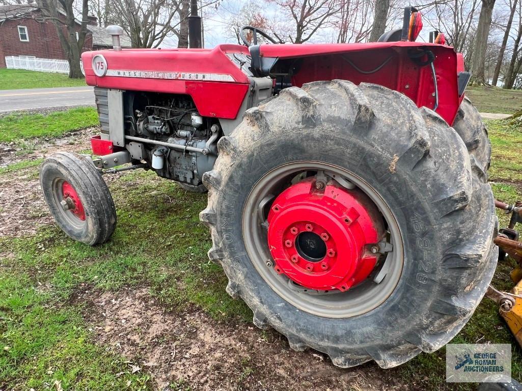 Massey Ferguson 175 diesel tractor. Finish mower and attachments NOT included. High bid subject to