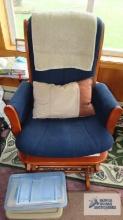 blue corduroy platform rocker