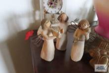 Three Willow Tree figurines