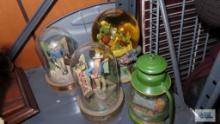 Eagle figurine, John Wayne figurines, musical snow globe and etc