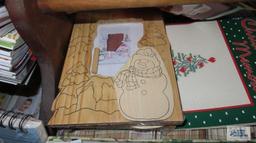 Holiday cards, crafting magazines, coloring books