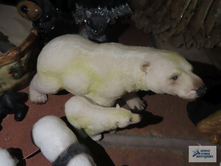 bear figurines and bowl