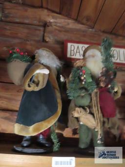 Two vintage Santas