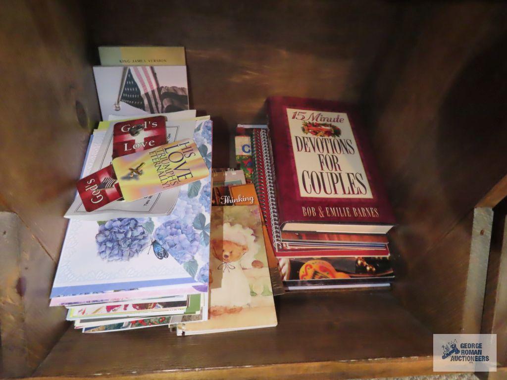 Large assortment of books, religious cookbooks and etc