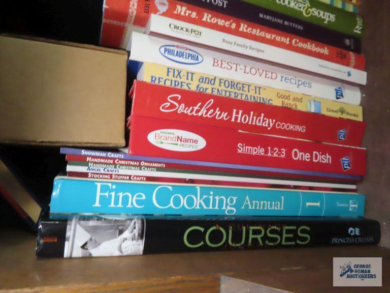 Large assortment of books, religious cookbooks and etc