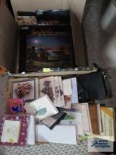 assorted calendars, napkins and note cards