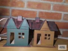 Small wood light up houses