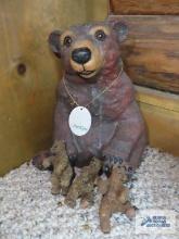 bear with three small bears heavy figurine