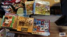 Large assortment of puzzles