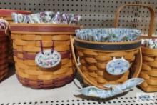 Longaberger 1996 and...1999 floral baskets