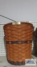 Longaberger banker's waste basket