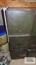 stacking metal filing cabinets with hardware and etc