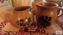 Pfaltzgraff creamer and sugar