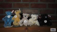 Five Steiff bears