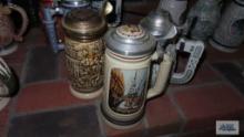 Three Avon steins