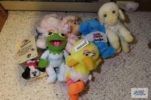 Big Bird, Kermit the Frog, Cookie Monster, Miss Piggy, Care Bear, Pound Puppy, Etc