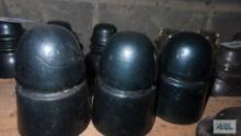 Three vintage insulators