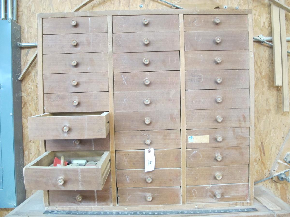 30 DRAWER WOODEN TOOL CHEST
