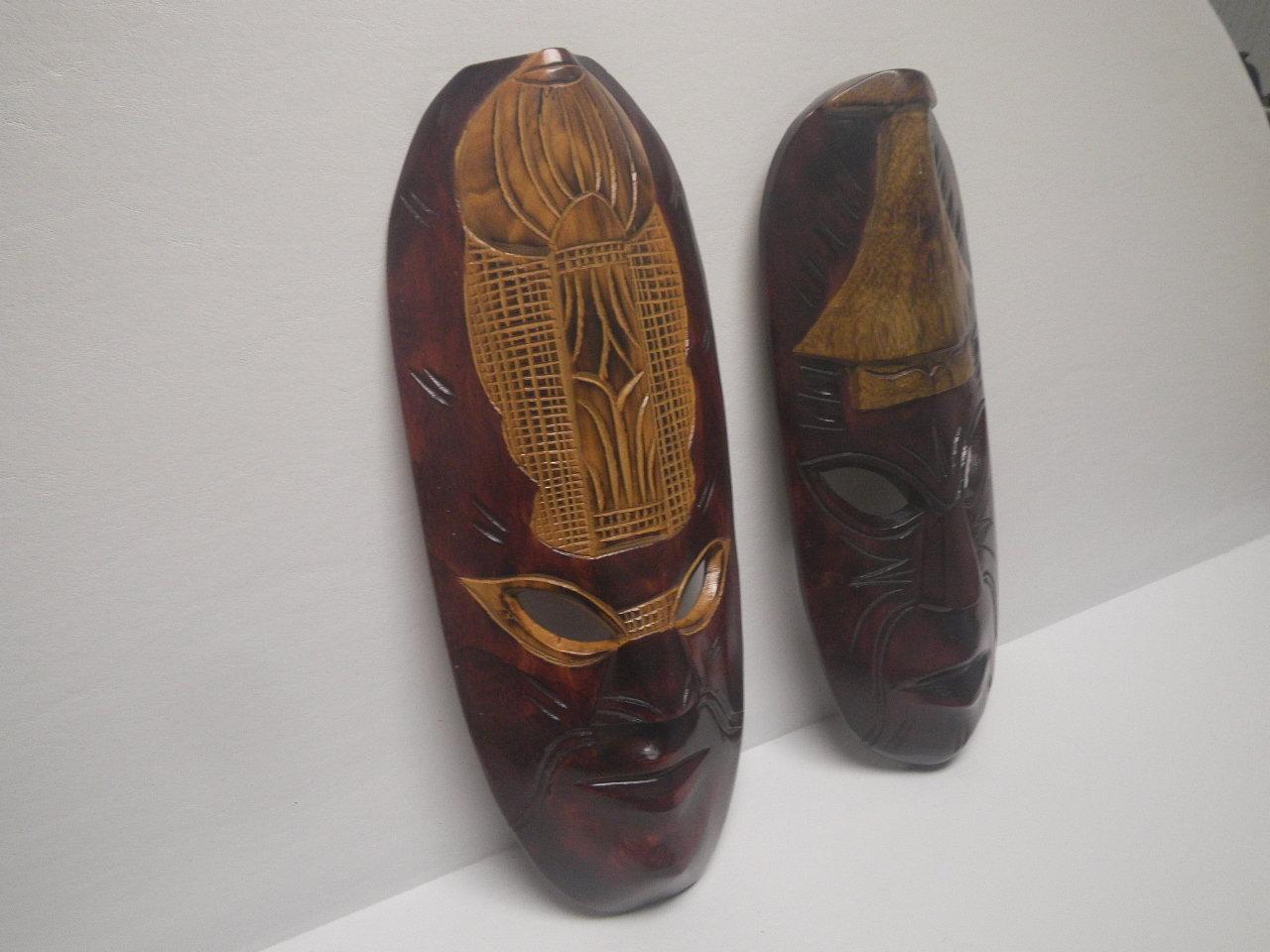 Carved Wooden Masks (2)