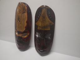 Carved Wooden Masks (2)