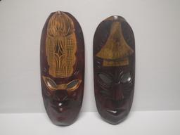 Carved Wooden Masks (2)