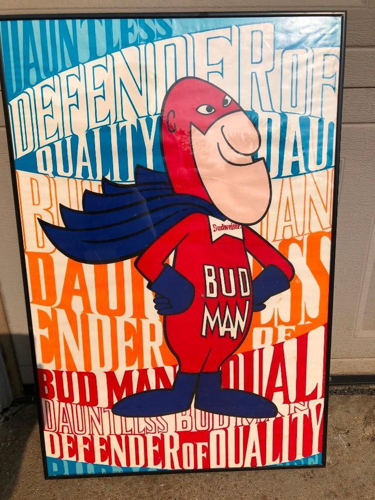 BUD MAN framed poster