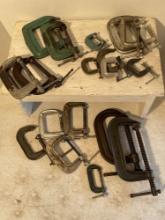 Assorted C-clamps