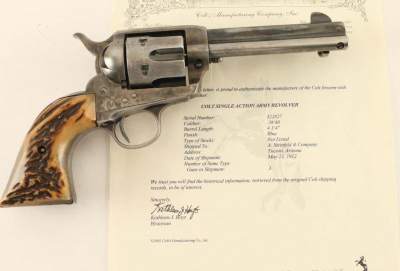 Colt Single Action Army .38 WCF SN: 322827