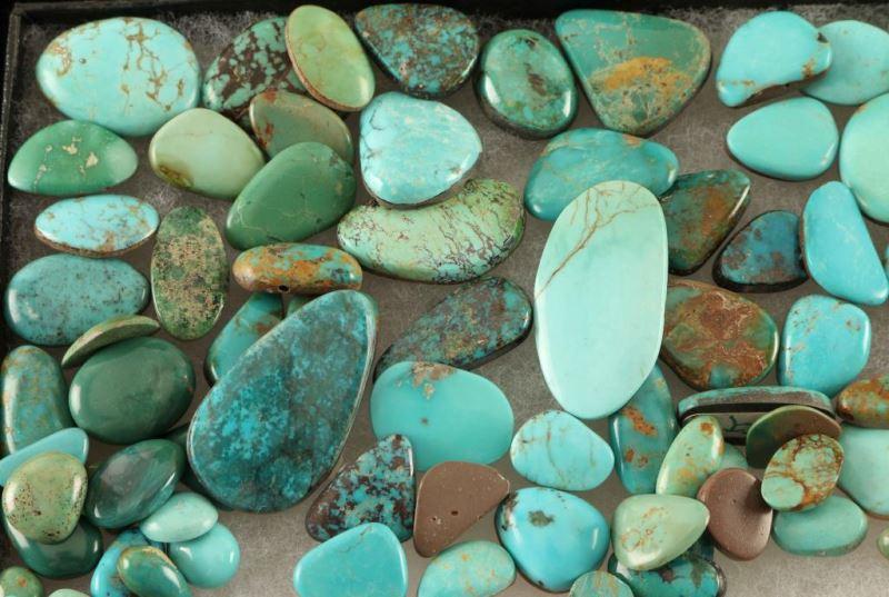 Over 500 Carats Assorted Turquoise Cabs