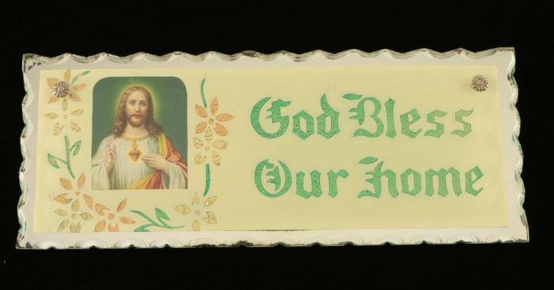 Vintage "God Bless Our Home" Picture