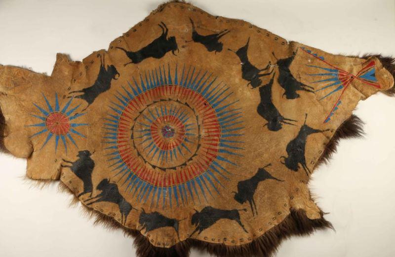 Painted Buffalo Hide