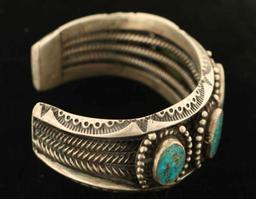 Sterling Silver & Turquoise Cuff