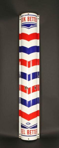 Porcelain Barber Pole/Sign